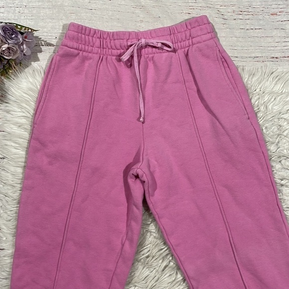 Jonathan Simkhai Niya Organic Terry Drawstring Track Pants in Orchid - Picture 5 of 10